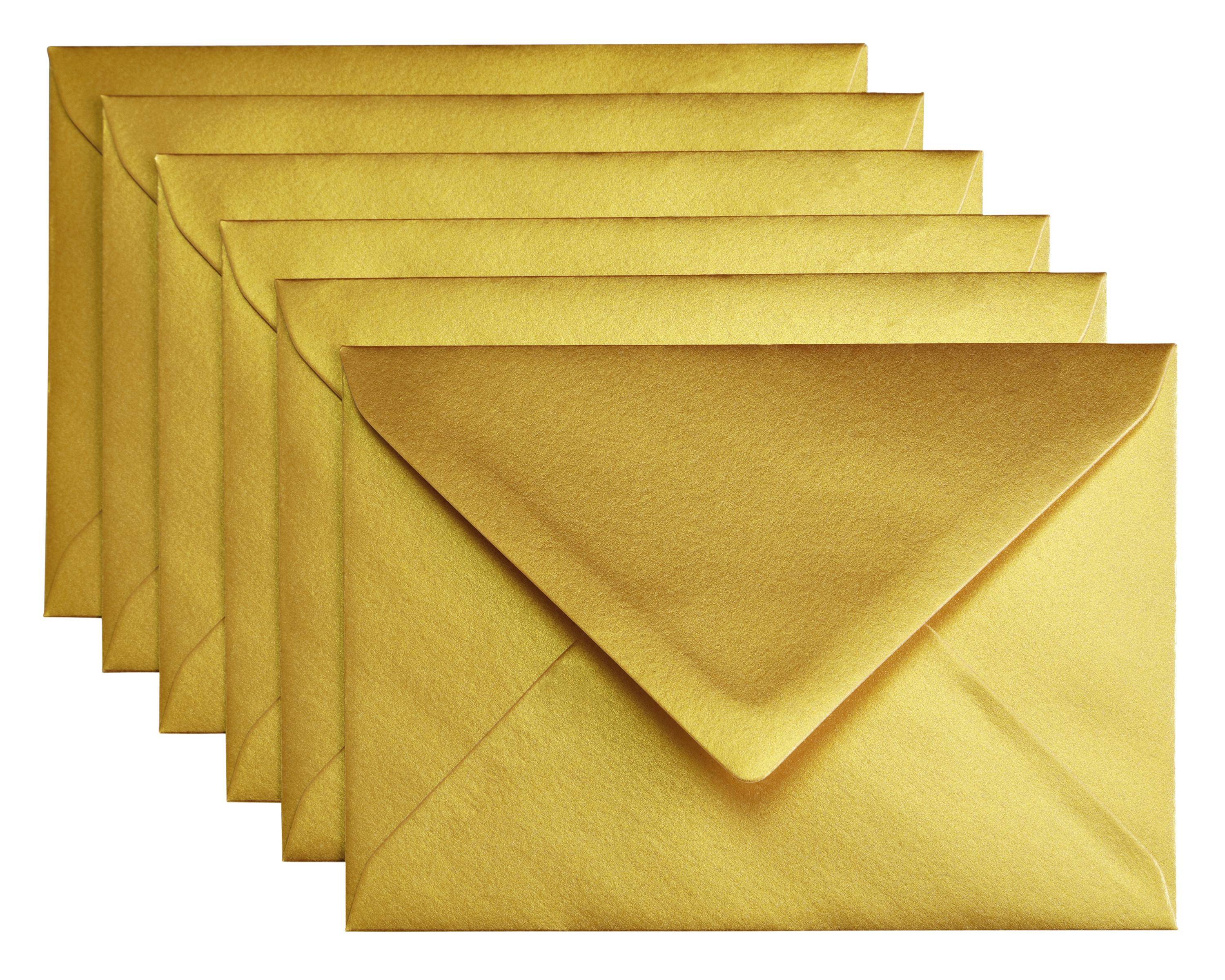 Envelop Papicolor C6 114x162mm metallic goud pak à 6 stuks-0