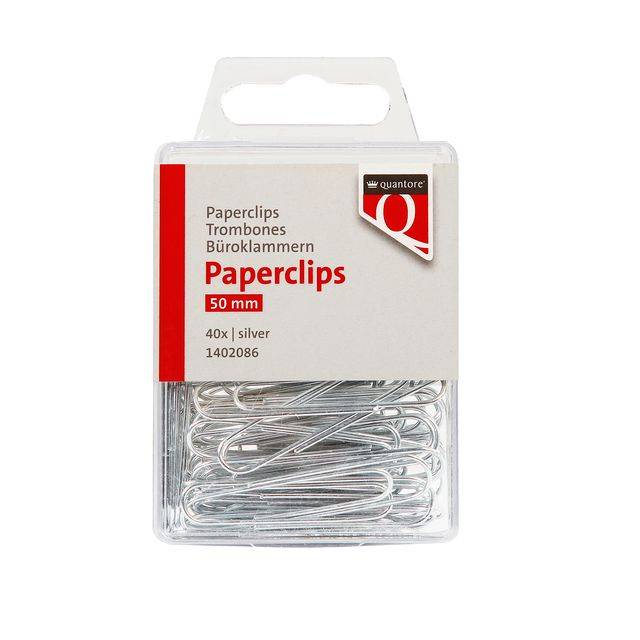 Paperclip Quantore 50mm rond 40 stuks zilver-0
