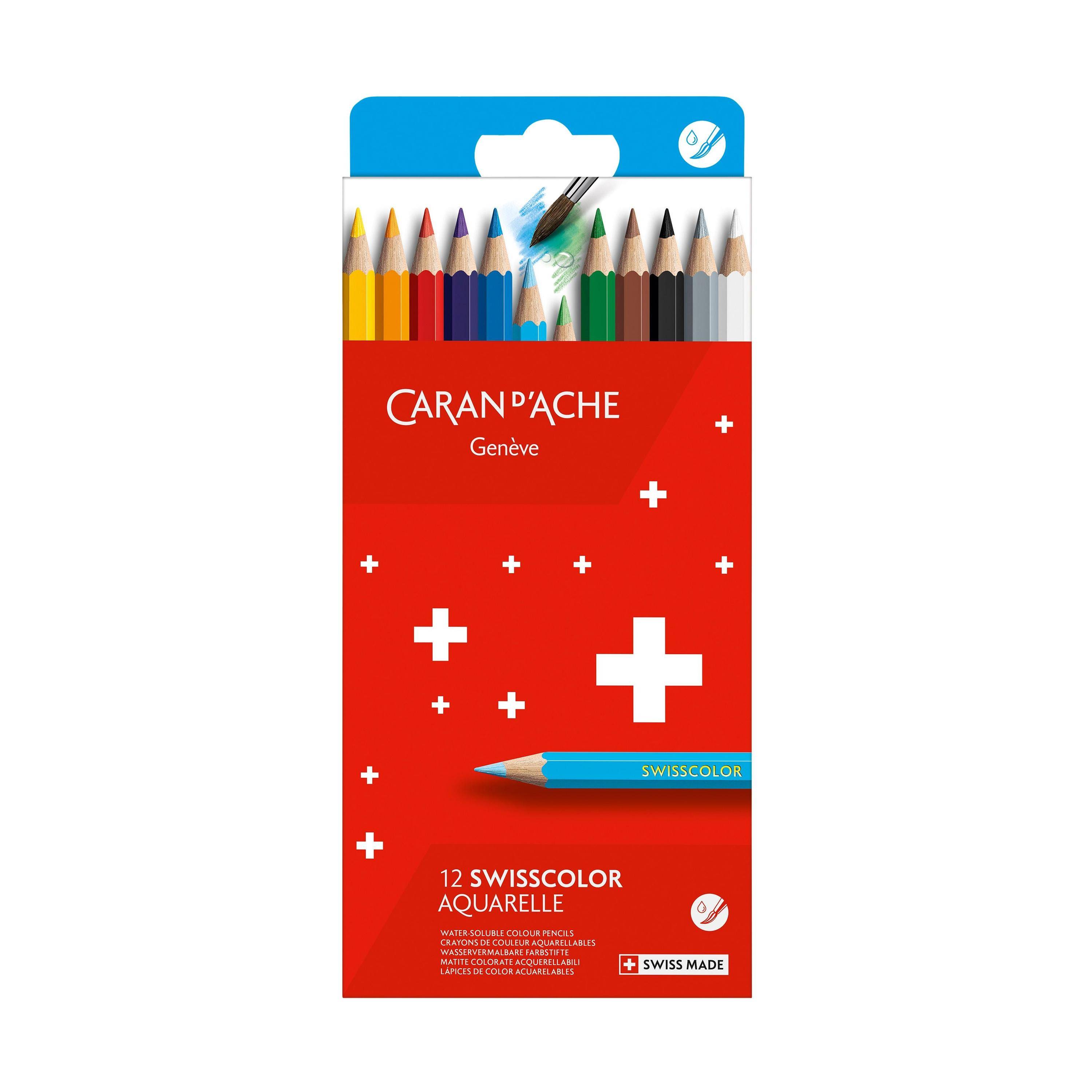 Kleurpotlood caran d'ache school aquarel | Doos a 12 stuk-0
