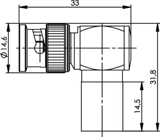 Telegärtner BNC-Kabelwinkelstecker 100023324-1