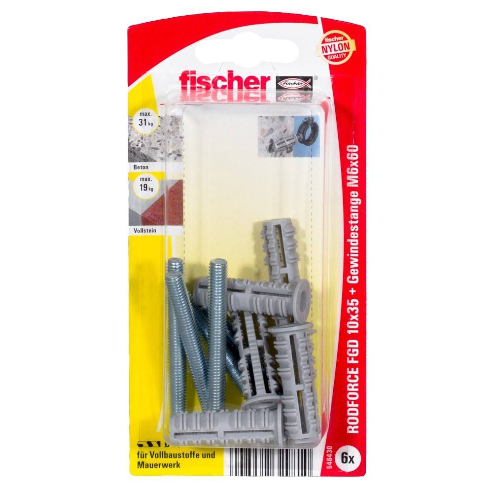 5 Pck. Fischer Deutschl. Gewindestangendübel FGD-2