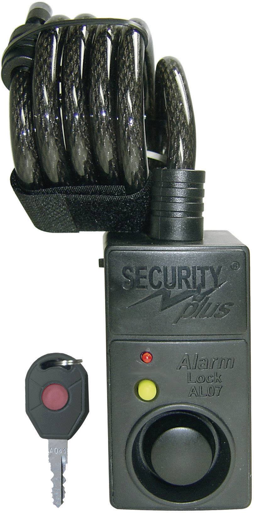 Security Plus AL07 Kabelslot Zwart Met alarm, Met bewegingsmelder Sleutelslot