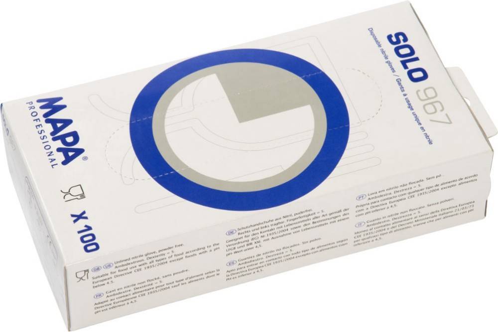 10 Stk. MAPA GmbH Einmalhandschuh Solo 967 Box 8-1