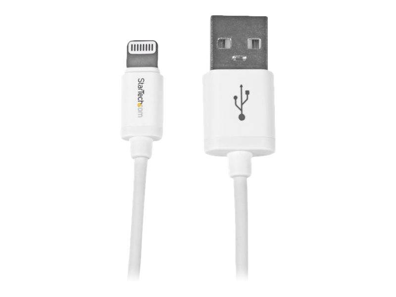 StarTech.com 1 m witte Apple 8-polige Lightning-connector-naar-USB-kabel voor iPhone / iPod / iPad - Cable for iPad, iPh-1