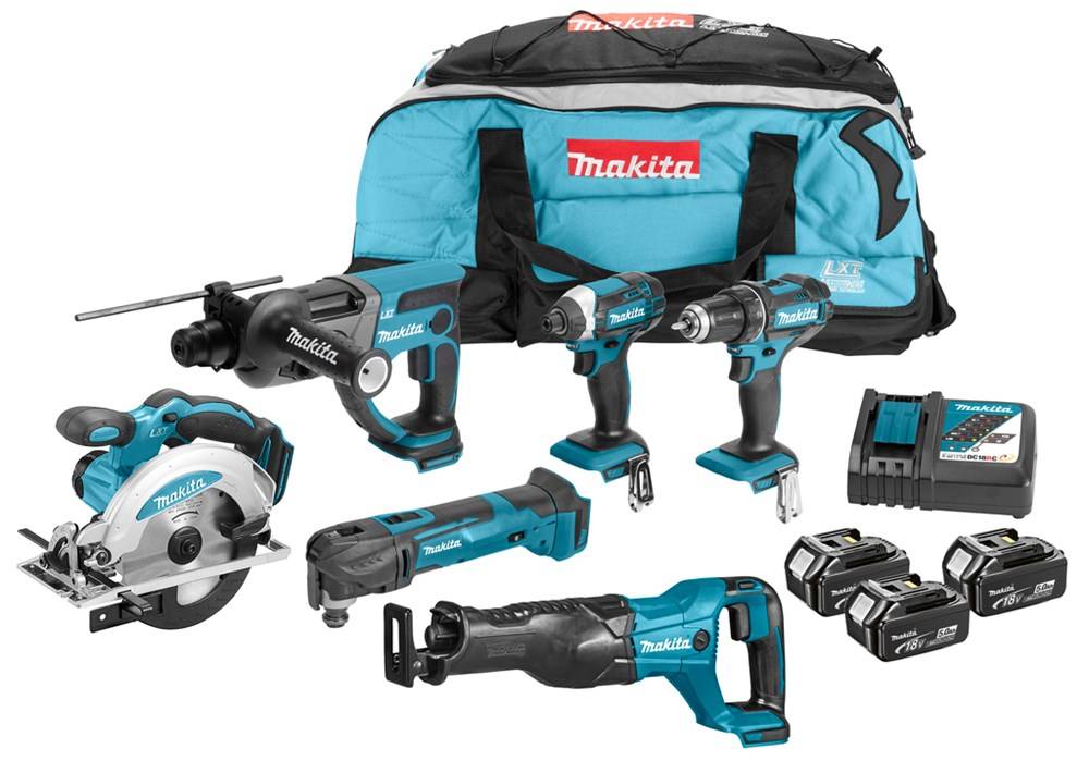 Makita DLX6038T 18 V Combiset voor divers zaag-, boor- en (slag)schroefwerk (Makita gereedschapset)-0