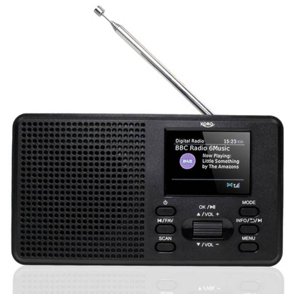 Xoro DAB 142, DAB+, FM, alarmfunctie, 2,4" TFT, Bluetooth
