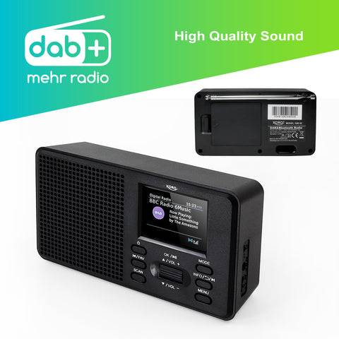 Xoro DAB 142, DAB+, FM, alarmfunctie, 2,4" TFT, Bluetooth-3