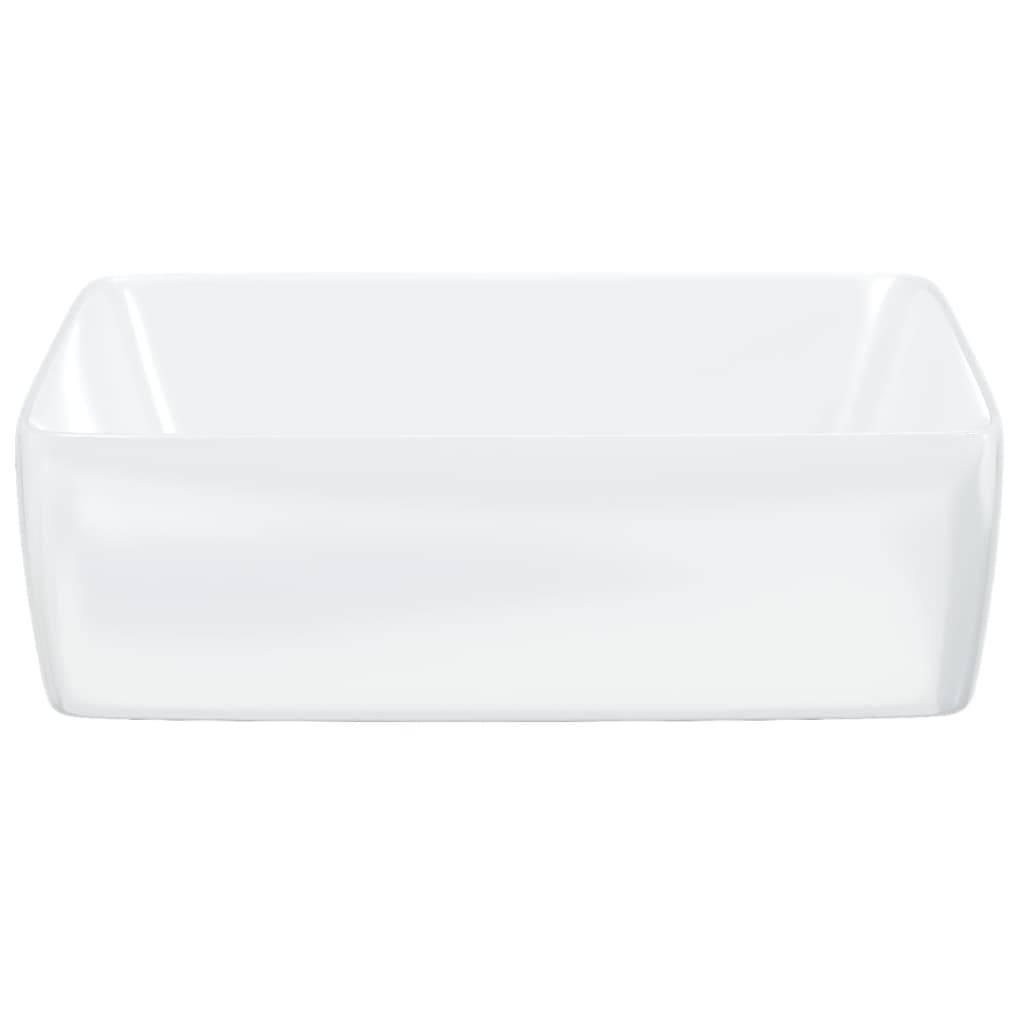 vidaXL - Wasbak - 48x37x13 - rechthoekig - keramiek - wit-3