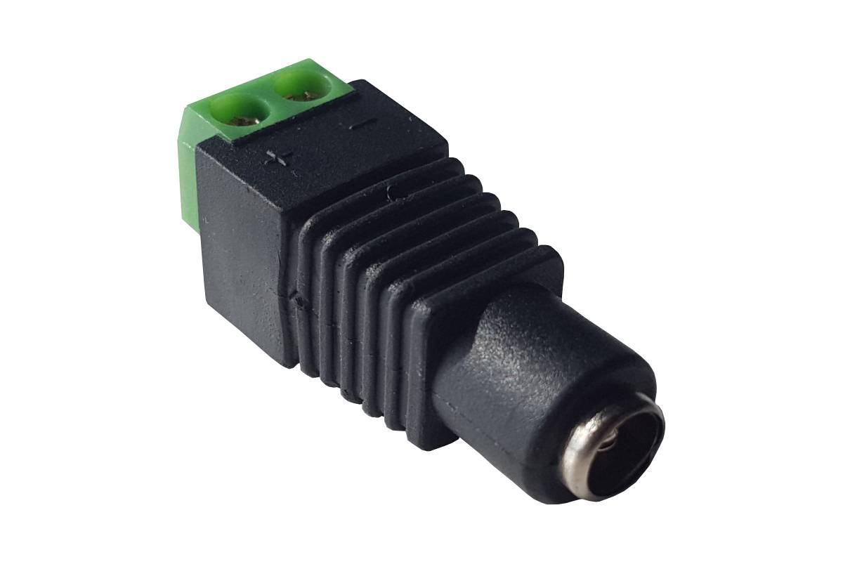 Wantec adapter 5,5mm holle bus naar schroefklemmen-0