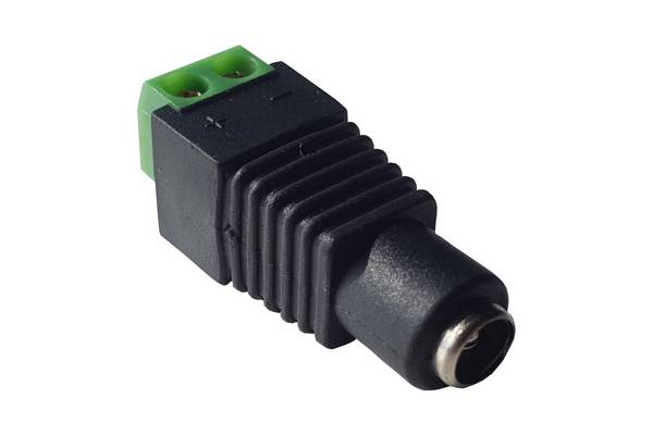 Wantec adapter 5,5mm holle bus naar schroefklemmen