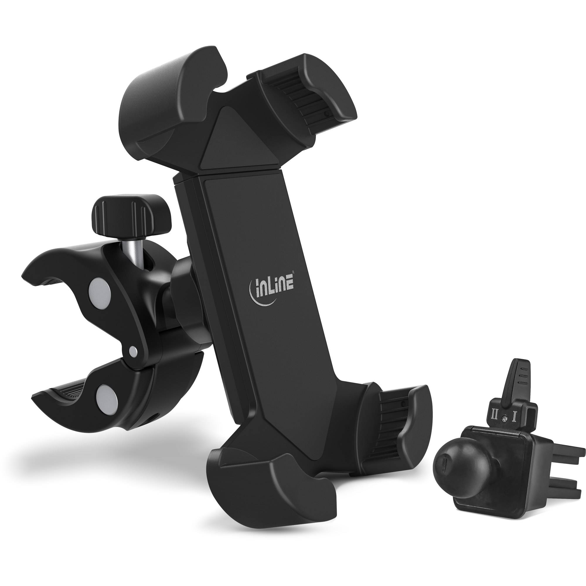 InLine smartphone auto- en fietshouder | stuur- en luchtroosterbevestiging-0