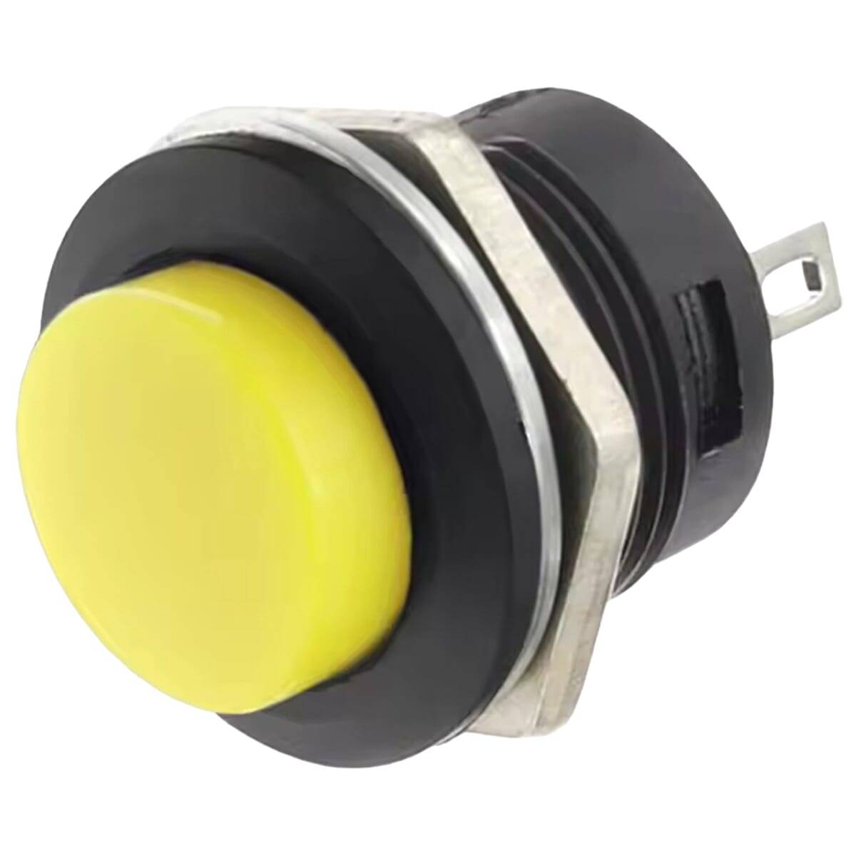 ProRide Drukknop Pulsschakelaar R13-507 - 16mm Inbouw - 250V/3A - Normally Open - Geel-0