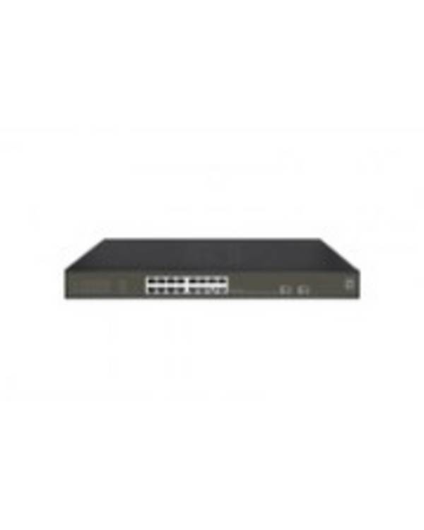 LevelOne Schakelaar 16x GE GES-2118P 2xGSFP 19" 230W 16xPoE+