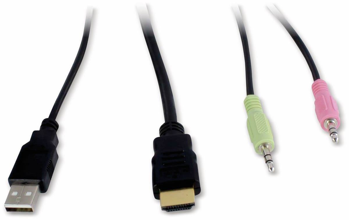 Symboolafbeelding voor Inter-Tech KVM-switch AS-41HA HDMI, 4 poort, metaal