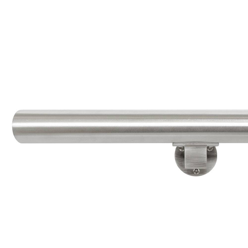 RVS Geborsteld Trapleuning 350 cm met 4 houders-1