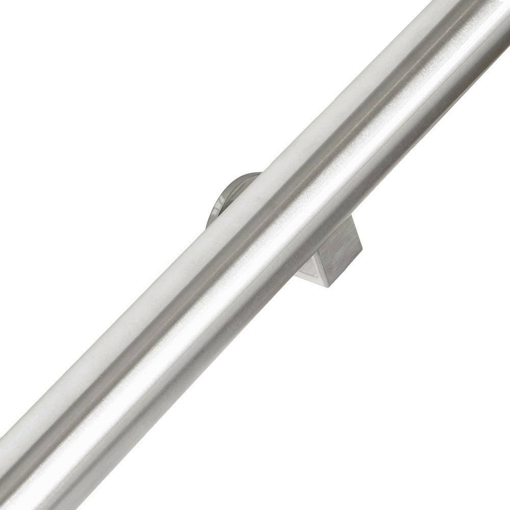RVS Geborsteld Trapleuning 300 cm met 4 houders-2