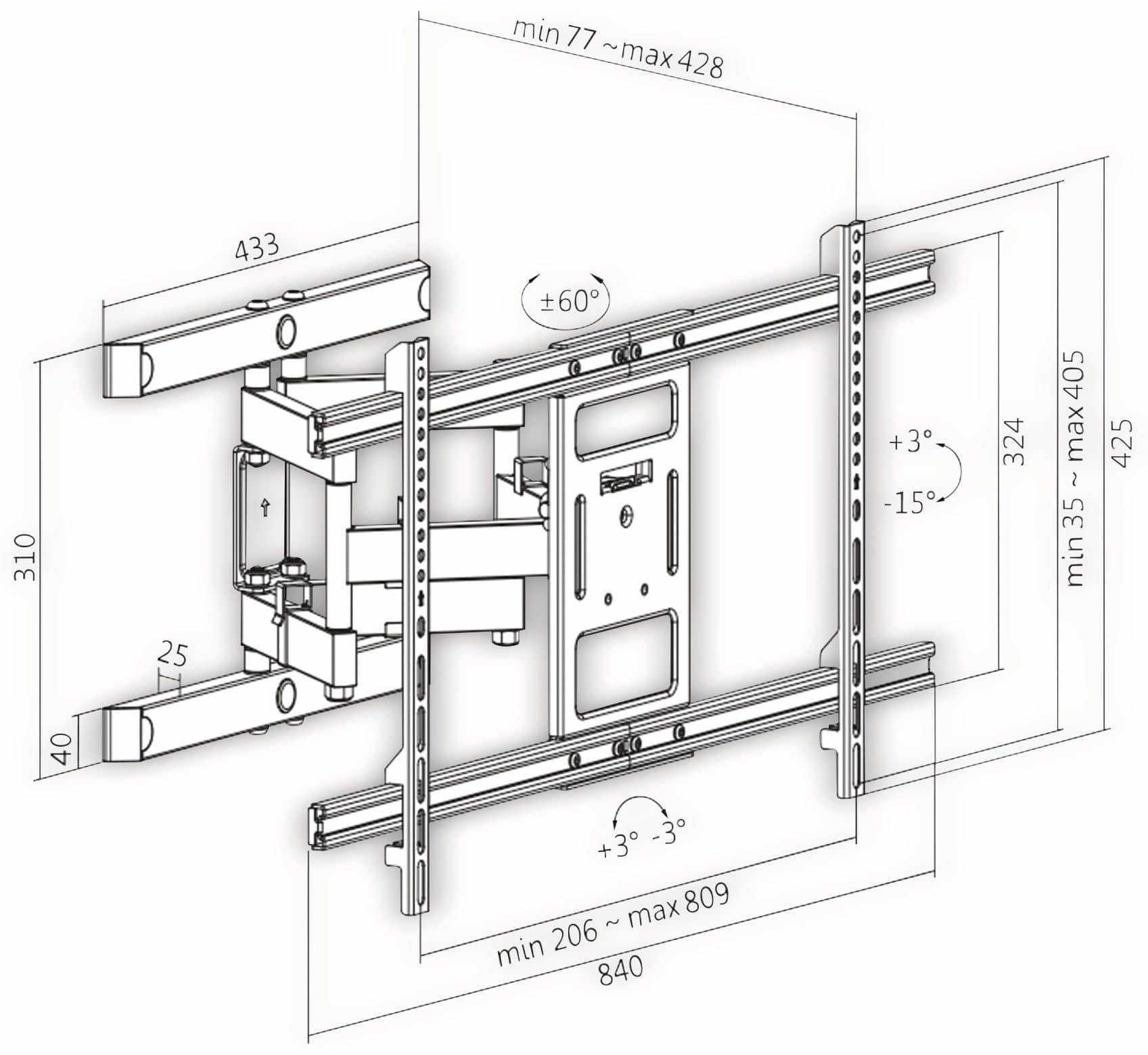 Symboolafbeelding voor LogiLink BP0115 tv-beugel 2,29 m (90") zwart