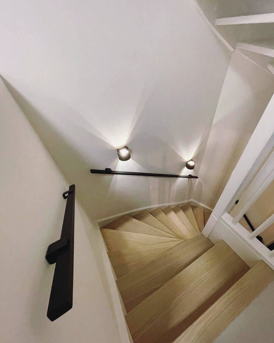 Design trapleuning zwart rechthoekig - 270 cm + 3 houders-2