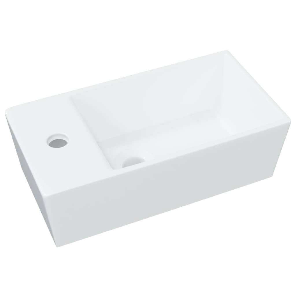 Vidaxl wasbak 48x25x15 cm keramiek wit 87184759575468718475957546