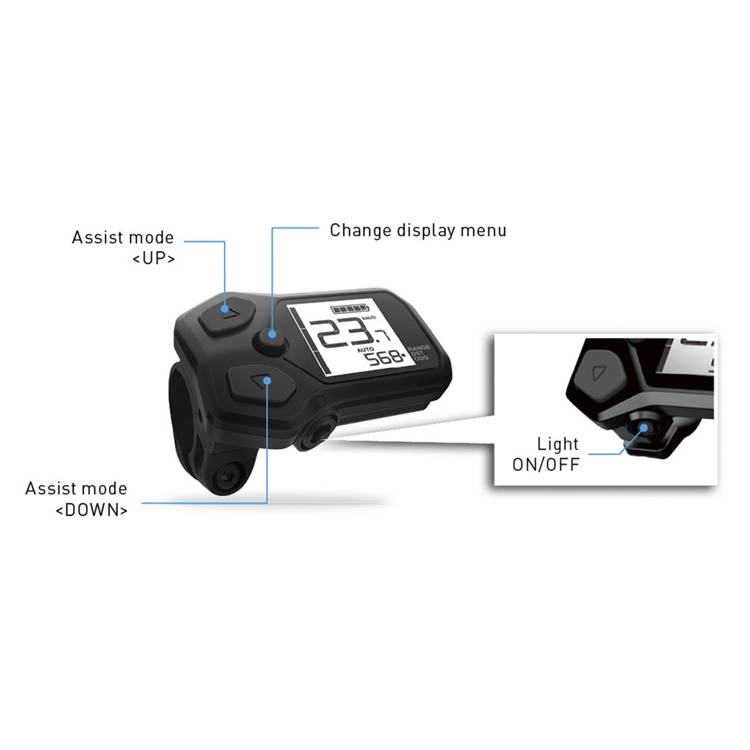 Fietscomputer voor Shimano Steps SC-E5000A met bekrachtigingsschakelaar-1