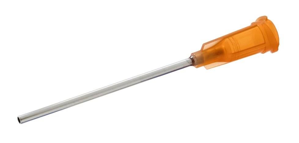 Doseernaald 1,5", recht, gauge 15, amber, rechte punt-0