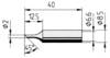 Soldeerstift, recht, afgeschuind, 2,0 mm, verpakking van 10 stuks