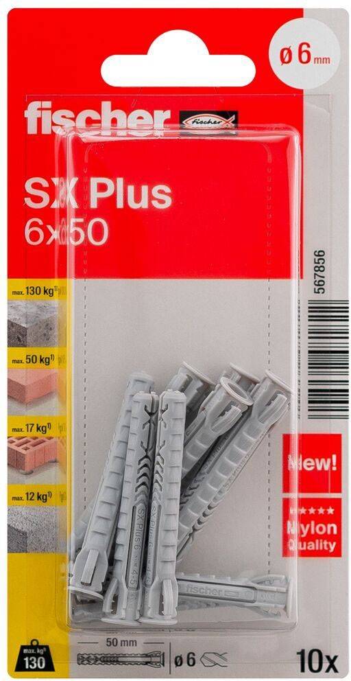 Fischer Deutschl. Dübel SX Plus SXPl.6x50K(VE10)-2