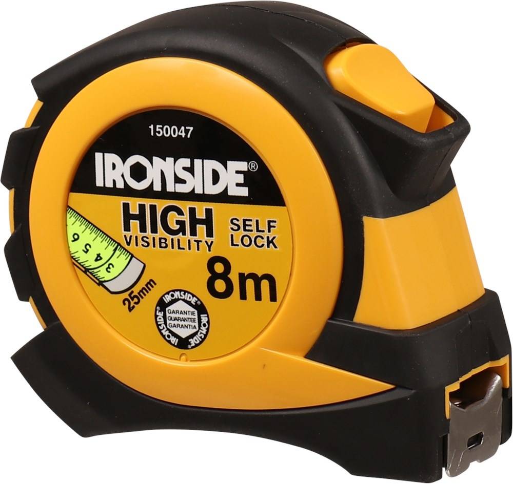 Ironside Rolbandmaat 8Mtr/25mm Slagvast - 1875047-0
