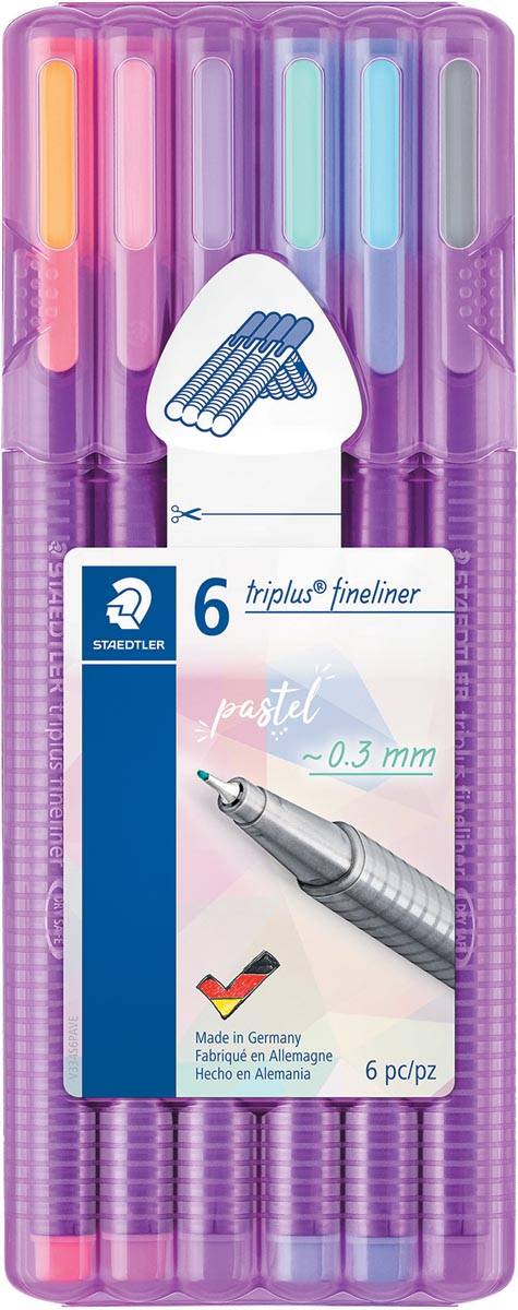 FINELINER TRIPLUS PASTEL 6X-0