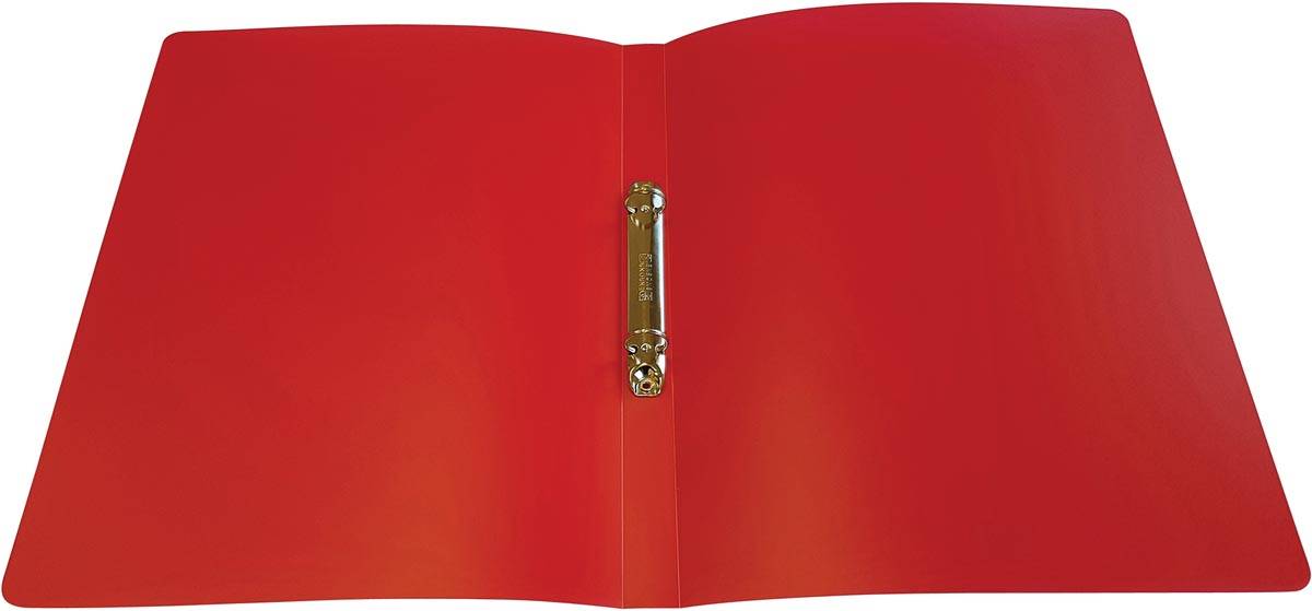 Alpha 5414202700357 Alpha - ringmap, voor ft A4, uit PP, 2 ringen van 16 mm, transparant rood-1
