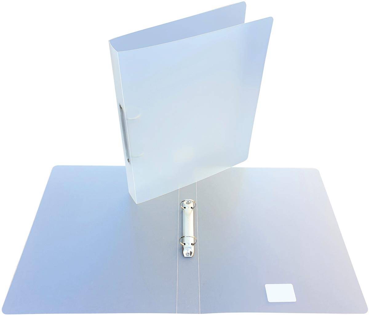 Alpha 5414202701705 Alpha - ringmap, voor ft A4, uit PP, 2 ringen van 25 mm, transparant wit-2