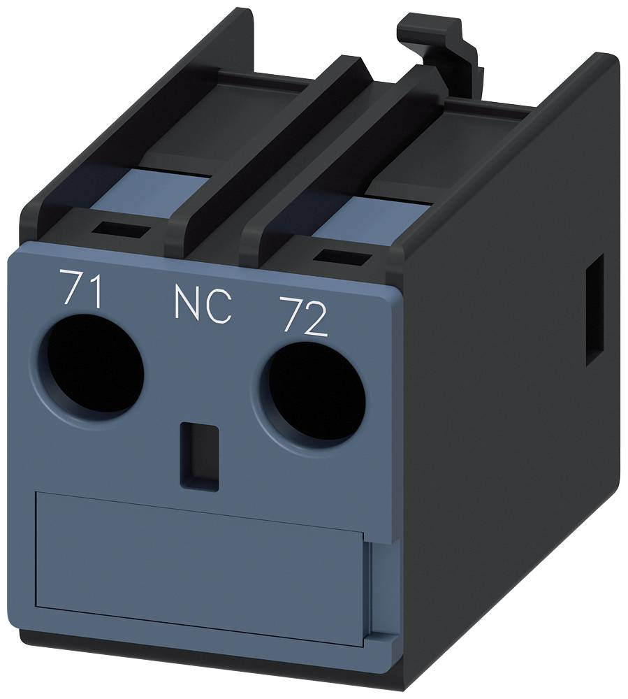 Auxiliary switch 1 NC, current path: 1 NC, connection from above