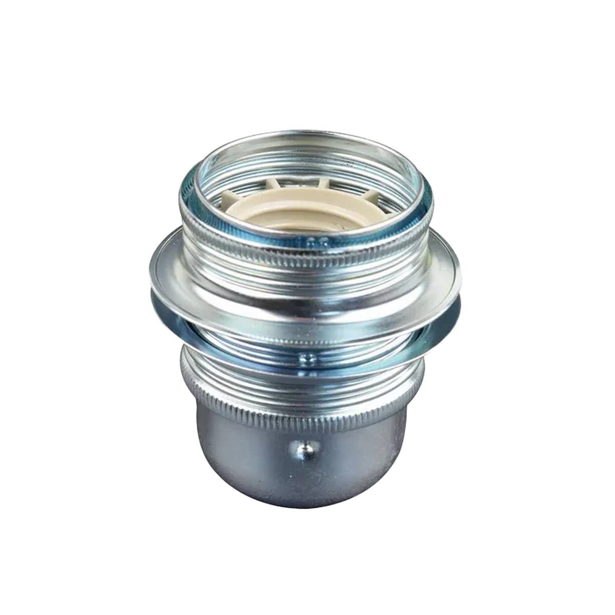 Lamphouder + 2 Ringen - E27 - Chroom-0
