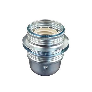 Lamphouder + 2 Ringen - E27 - Chroom