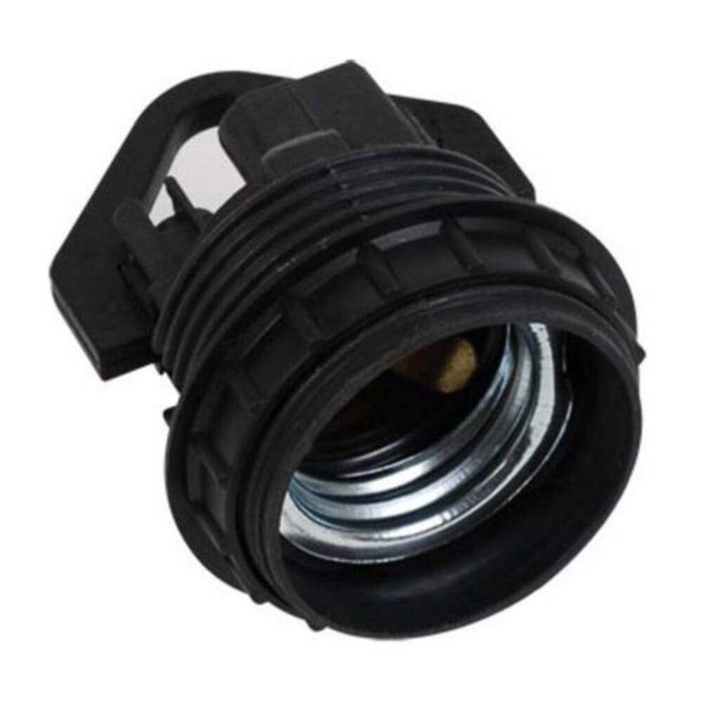 Lamphouder met ophangoog + ring - E27 - Zwart-0