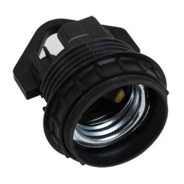 Lamphouder met ophangoog + ring - E27 - Zwart