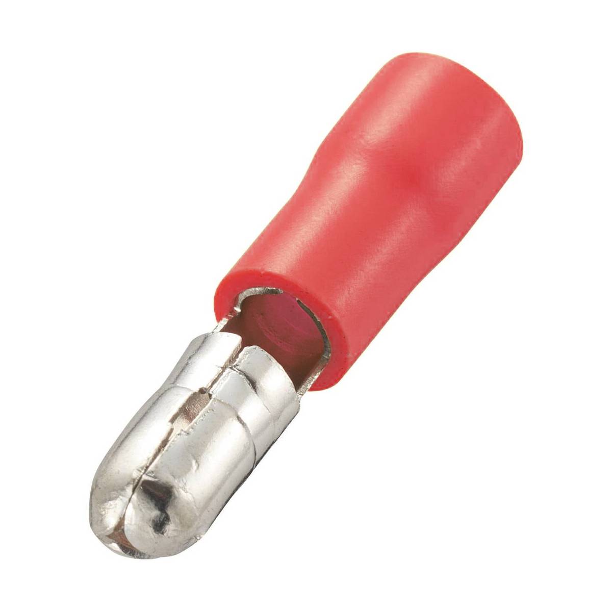 Ronde connector - Kabelschoen - mannelijk - 0.5-1.5mm² - Rood - 25 stuks-0