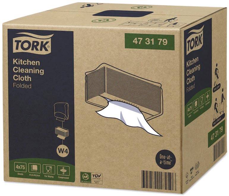 Tork 7322541182490 Tork - Kitchen Cleaning reinigingsdoek, W4, 75 vellen, pak van 4 stuks-2