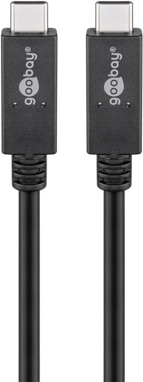 Goobay USB-C™ Kabel USB 3.2 Generation 2x2, 5A, schwarz USB-C™-Stecker > USB-C™-Stecker 0.5 m