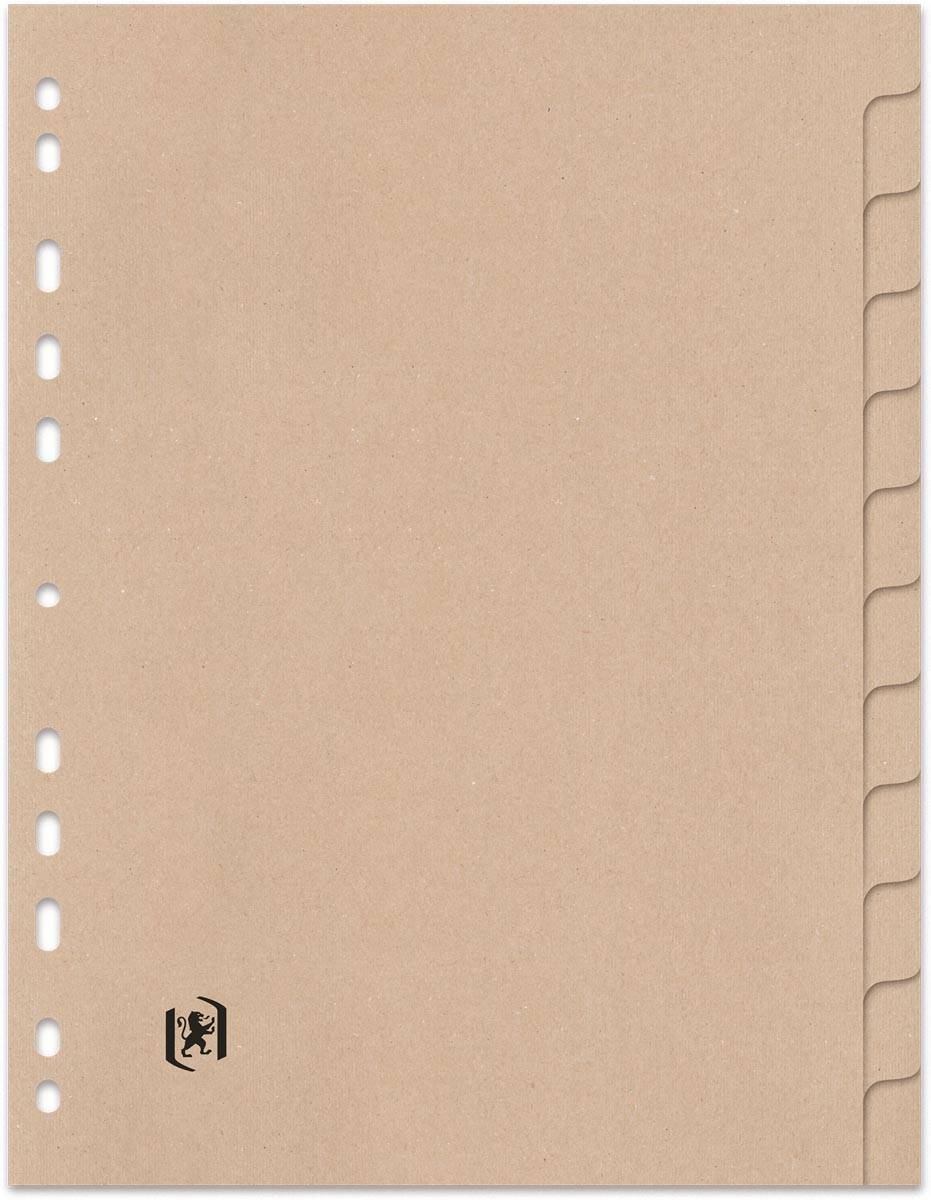 Oxford 3045050209482 Oxford - tabbladen, uit karton, ft A4, onbedrukt, 11-gaatsperforatie, 12 tabs-0