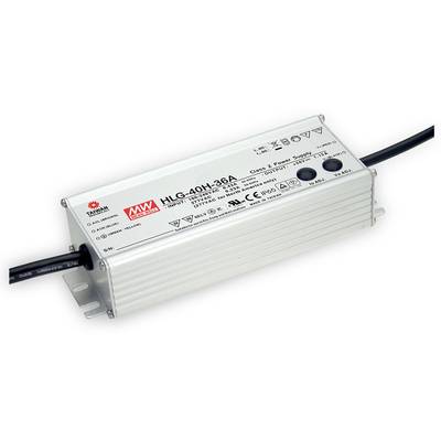Mean Well HLG-40H-42A LED-driver, LED-transformator  Constante spanning, Constante stroomsterkte 40 W 0.96 A 42 V/DC PFC