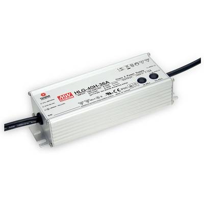 Mean Well HLG-40H-30A LED-driver, LED-transformator  Constante spanning, Constante stroomsterkte 40 W 1.34 A 30 V/DC PFC