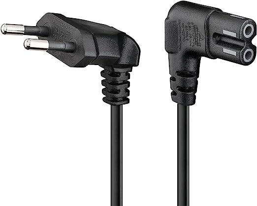 Goobay Connection Cable Euro Plug Angled at Both Ends, 0.75 m, Black