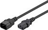 Goobay 95125 Apparaat (koud) Netkabel Zwart 1 m PVC-mantel