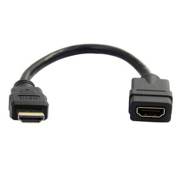 15cm HDMI Extender Kabel, Korte HDMI Uitbreidingskabel Male naar Female, 4K UHD HDMI Port Saver M/F, HDMI 1.4, HDMI Dong