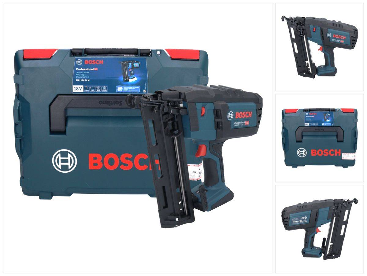 Bosch Blauw GNH 18V-64 M Professional | Accu Tacker | 18V | excl. accu en lader | In L-Boxx - 0601481001-0