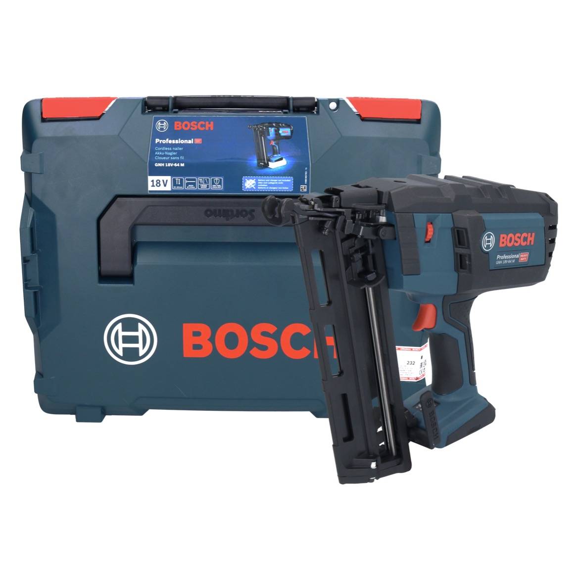 Bosch Blauw GNH 18V-64 M Professional | Accu Tacker | 18V | excl. accu en lader | In L-Boxx - 0601481001-1