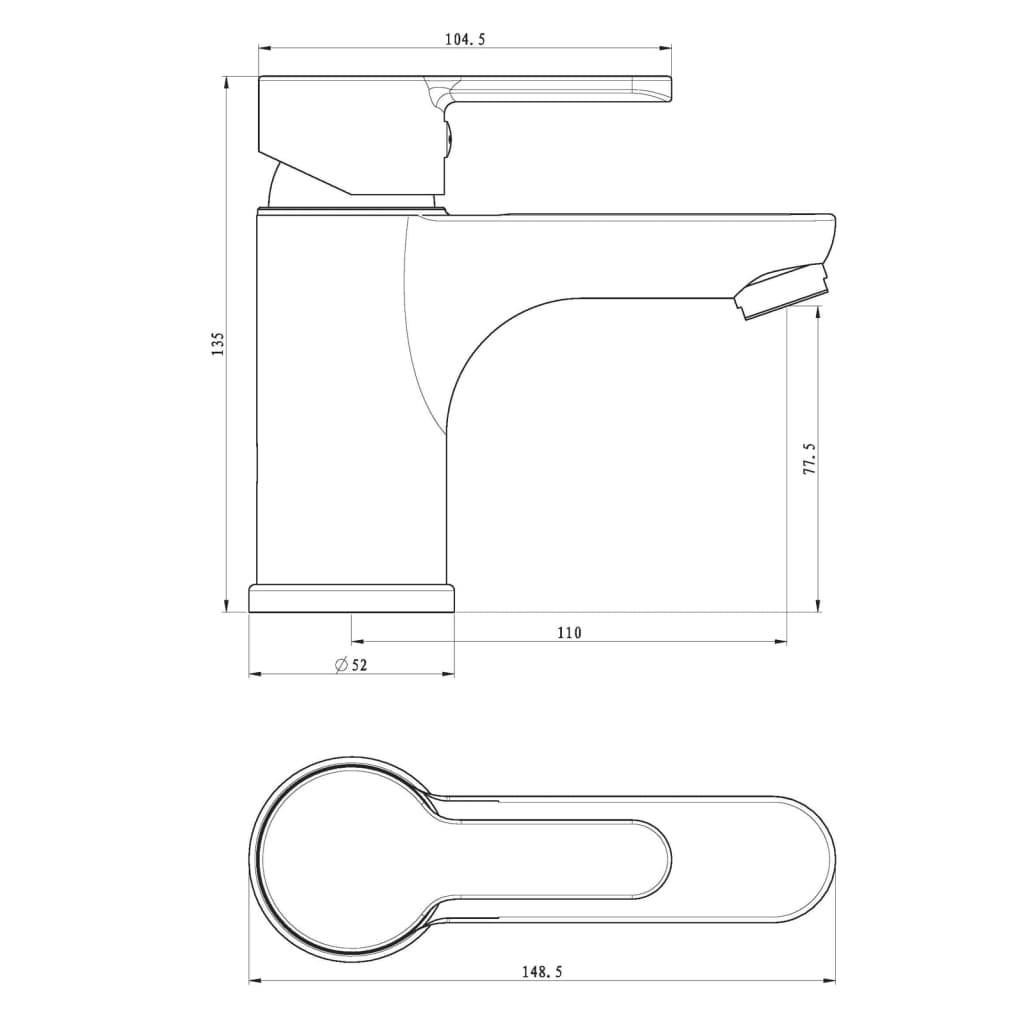 Eisl diziani wastafelkraan - mengkraan - wit-chroom 90025607938819002560793881-4