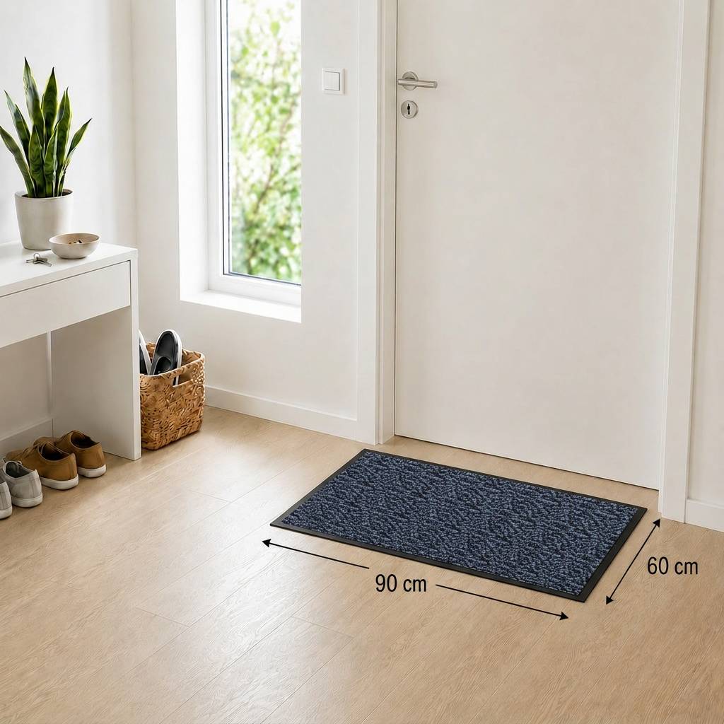Schoonloopmat Blauw - Mars - 60 x 90 cm-1