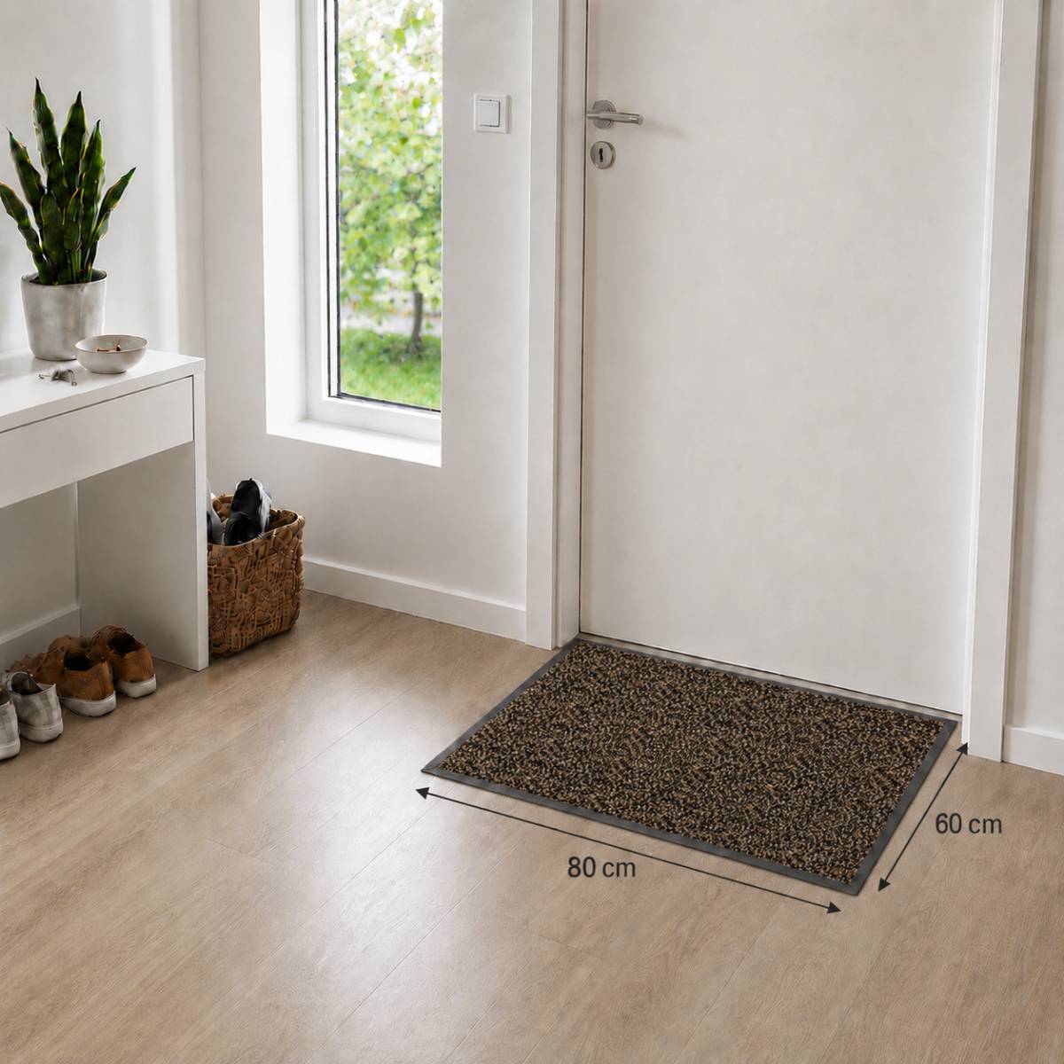 Schoonloopmat Bruin - Mars - 60 x 80 cm-1